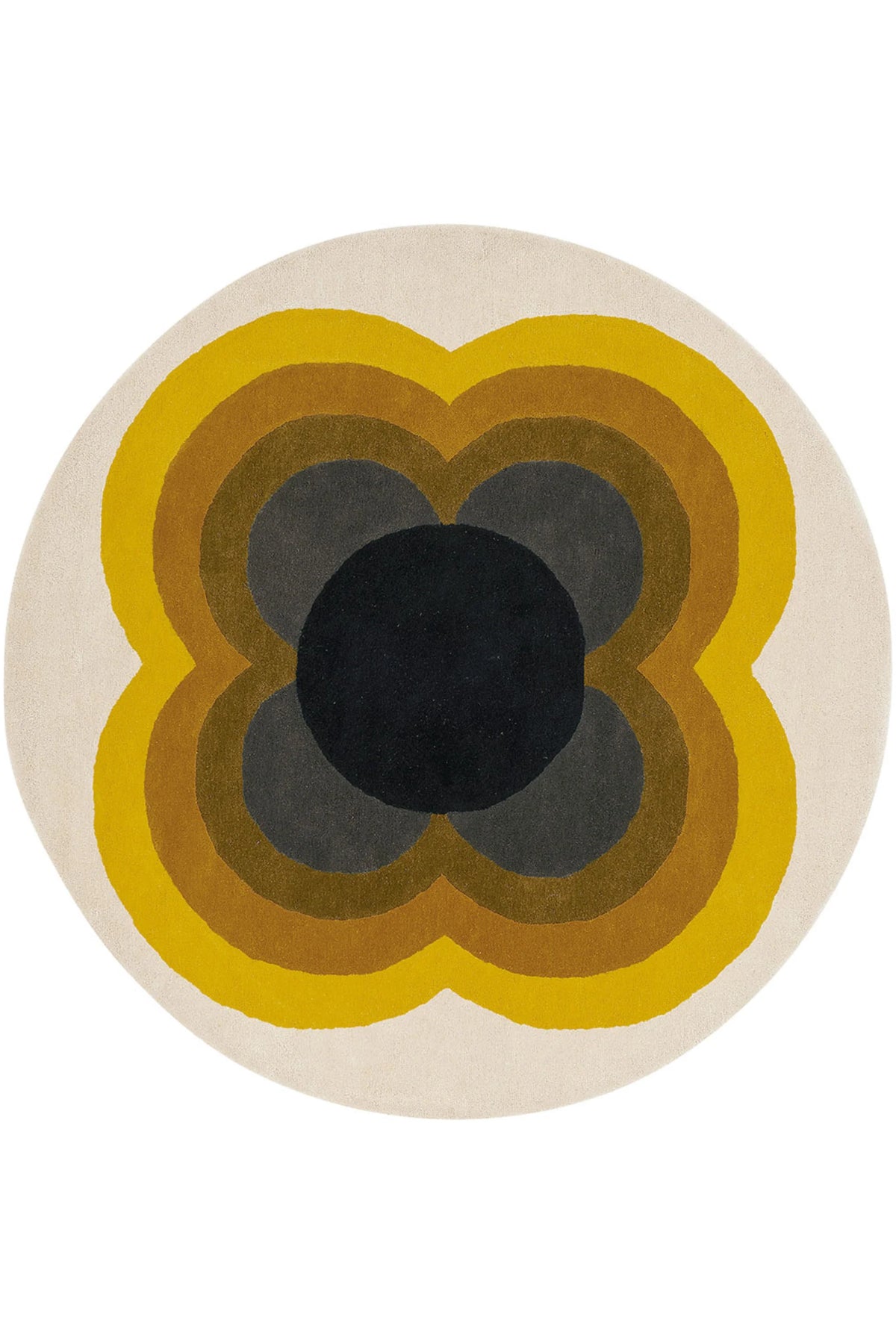 Sunflower Yellow Irregular Hand-Tufted Wool Rug - Image 1
