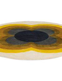 Sunflower Yellow Irregular Hand-Tufted Wool Rug - Image 2