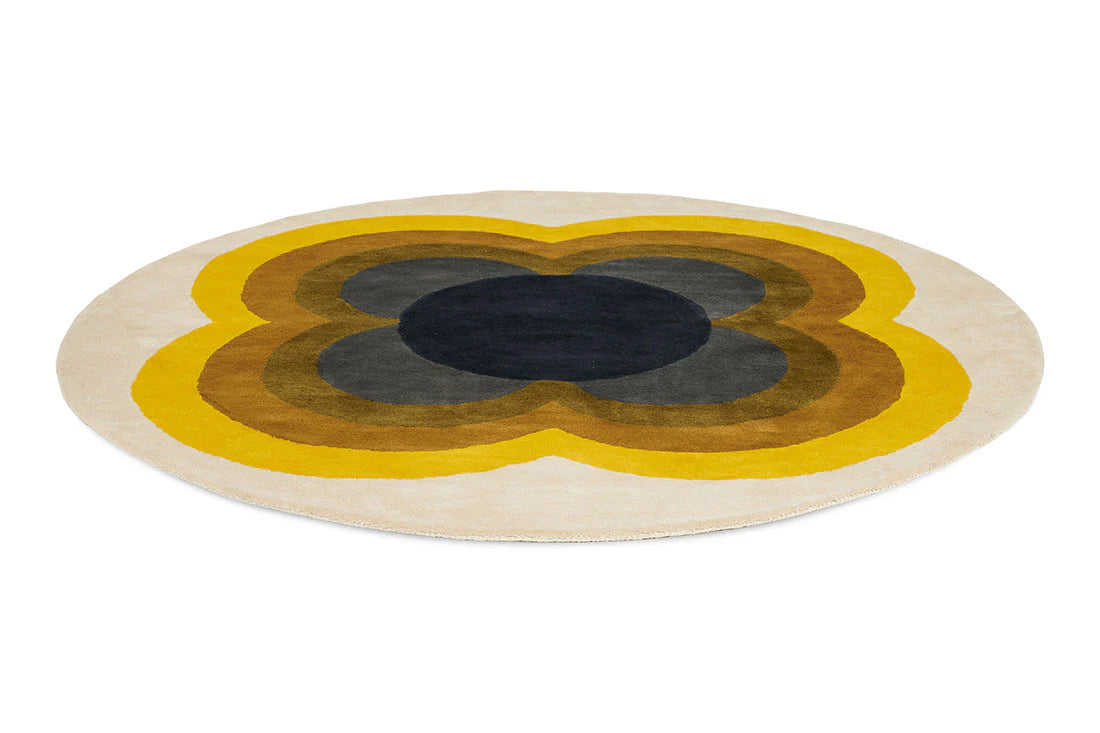 Sunflower Yellow Irregular Hand-Tufted Wool Rug - Image 2