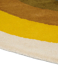 Sunflower Yellow Irregular Hand-Tufted Wool Rug - Image 3