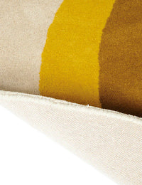 Sunflower Yellow Irregular Hand-Tufted Wool Rug - Image 4