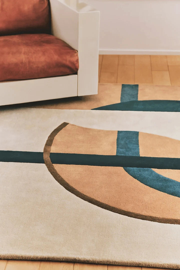Tacubarn Abstract Hand-Tufted Wool Rug - Image 3