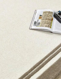 Taupe Geometric Hand-Tufted Wool Rug - Image 2