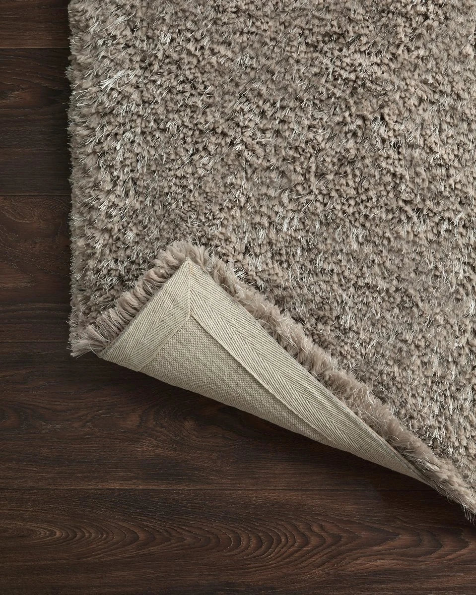 Taupe Solid Plush Shag Rug - Image 5