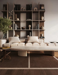 Taya Brown Geometric Hand-Tufted Wool Rug - Image 1