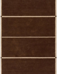 Taya Brown Geometric Hand-Tufted Wool Rug - Image 2