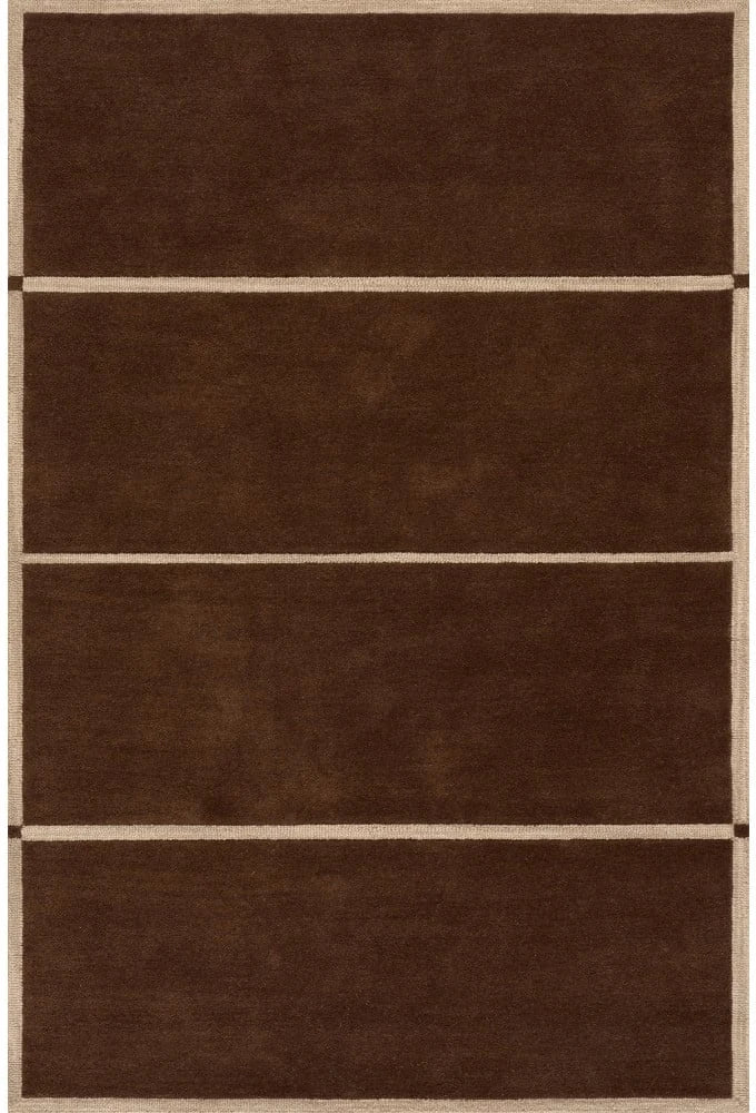 Taya Brown Geometric Hand-Tufted Wool Rug - Image 2