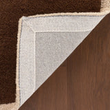 Taya Brown Geometric Hand-Tufted Wool Rug - Image 3