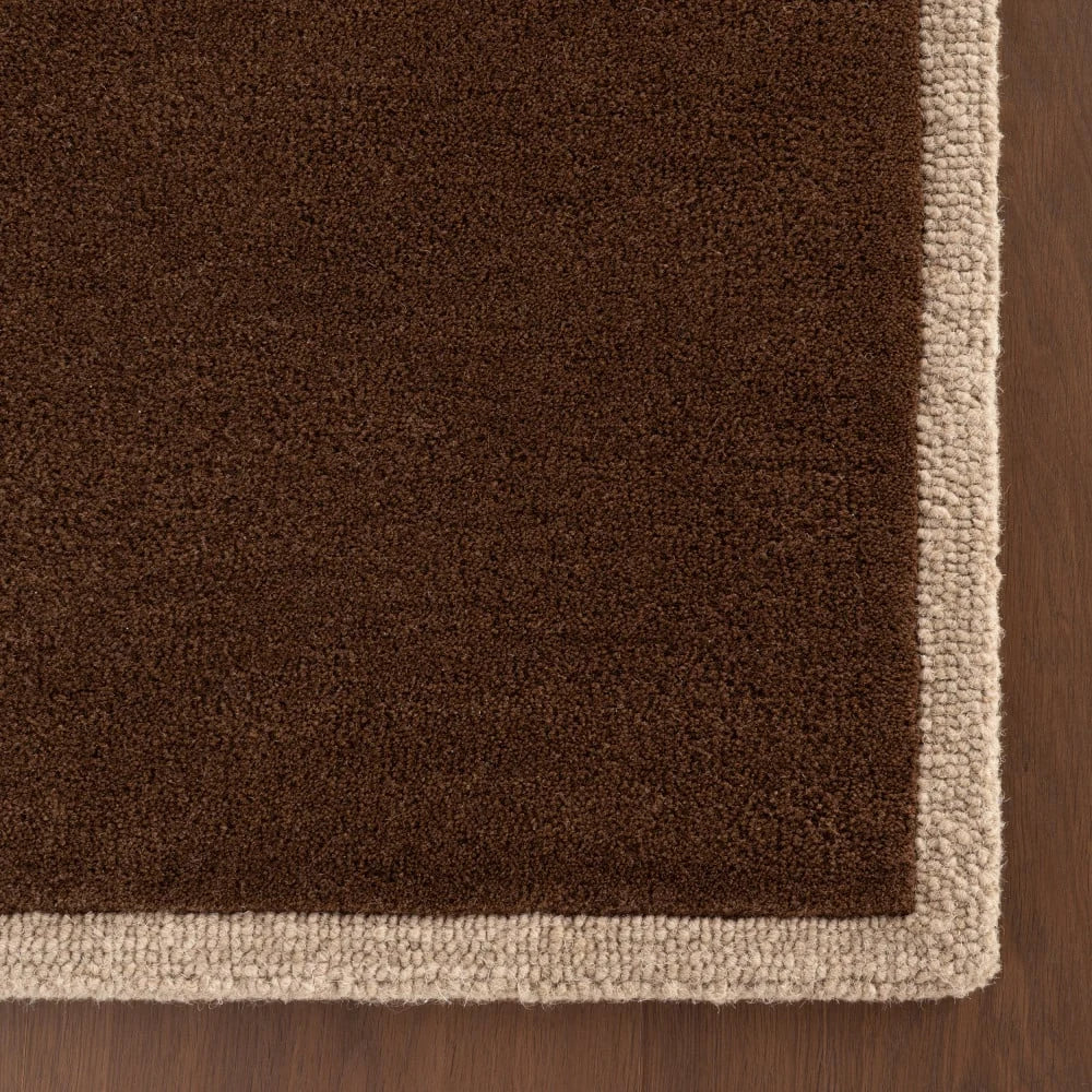 Taya Brown Geometric Hand-Tufted Wool Rug - Image 4