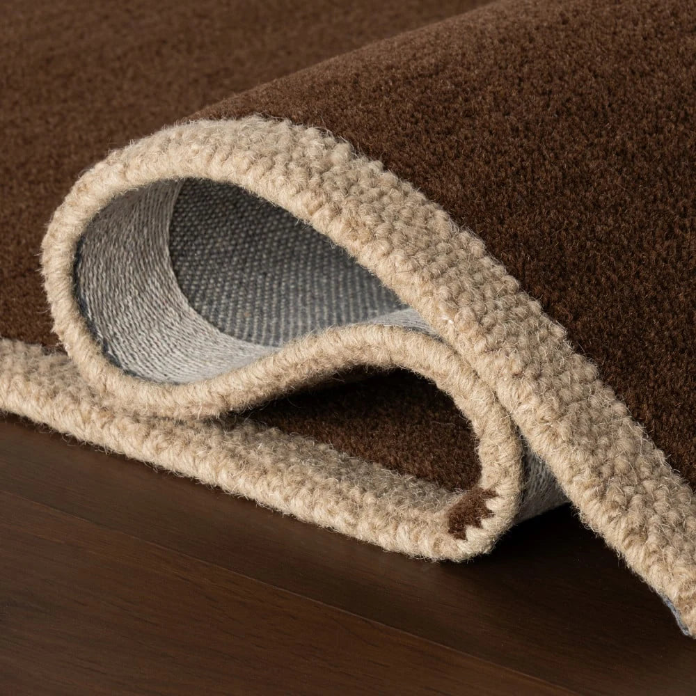 Taya Brown Geometric Hand-Tufted Wool Rug - Image 6