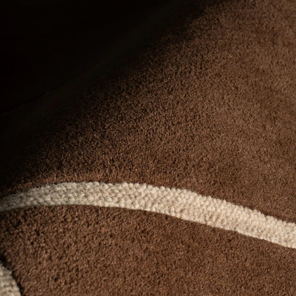 Taya Brown Geometric Hand-Tufted Wool Rug - Image 7