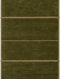 Taya Green Geometric Hand-Tufted Wool Rug - Image 2
