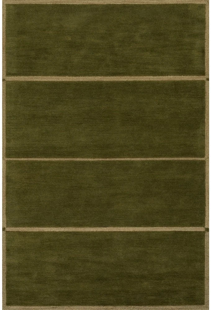Taya Green Geometric Hand-Tufted Wool Rug - Image 2