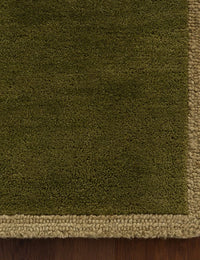 Taya Green Geometric Hand-Tufted Wool Rug - Image 4