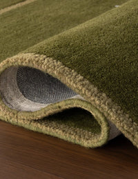 Taya Green Geometric Hand-Tufted Wool Rug - Image 6