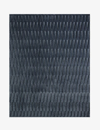 Teal Geometric Hand-Tufted Wool Rug - Image 1