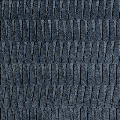 Teal Geometric Hand-Tufted Wool Rug - Image 3