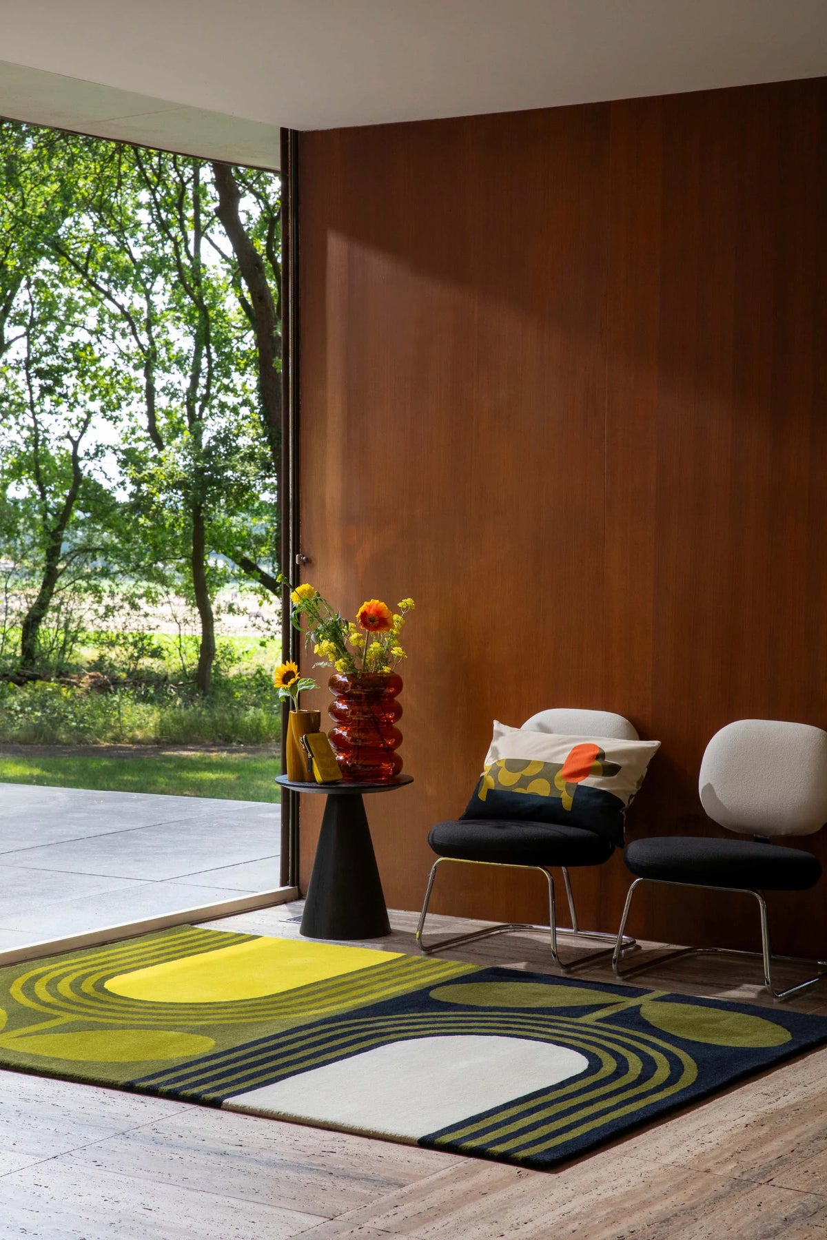 Tulip Seagrass Floral Hand-Tufted Wool Rug - Image 2