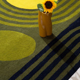 Tulip Seagrass Floral Hand-Tufted Wool Rug - Image 3