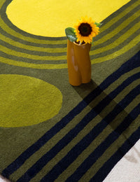 Tulip Seagrass Floral Hand-Tufted Wool Rug - Image 3