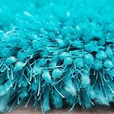 Turquoise Solid Plush Shag Rug - Image 2