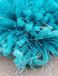 Turquoise Solid Plush Shag Rug - Image 3
