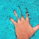 Turquoise Solid Plush Shag Rug - Image 5