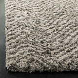 Wave Ivory Grey Modern Plush Shag Rug - Image 3