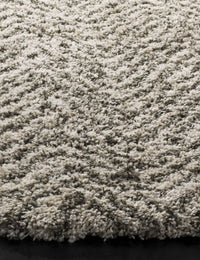 Wave Ivory Grey Modern Plush Shag Rug - Image 3