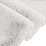 White Faux Rabbit Fur Rug - Image 2