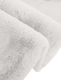 White Faux Rabbit Fur Rug - Image 2