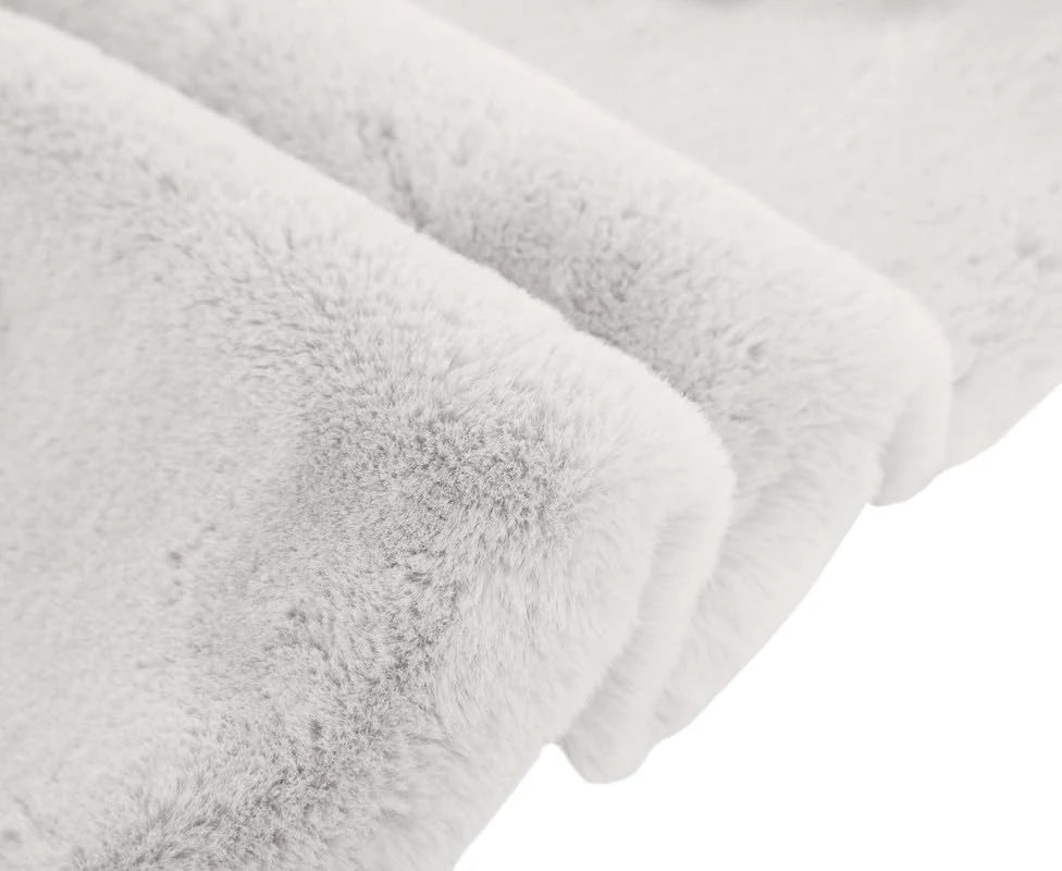 White Faux Rabbit Fur Rug - Image 2