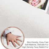 White Faux Rabbit Fur Rug - Image 4