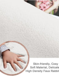White Faux Rabbit Fur Rug - Image 4