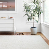 White Solid Plush Shag Rug - Image 1