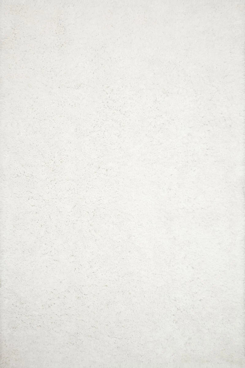 White Solid Plush Shag Rug - Image 2
