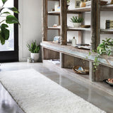 White Solid Plush Shag Rug - Image 3