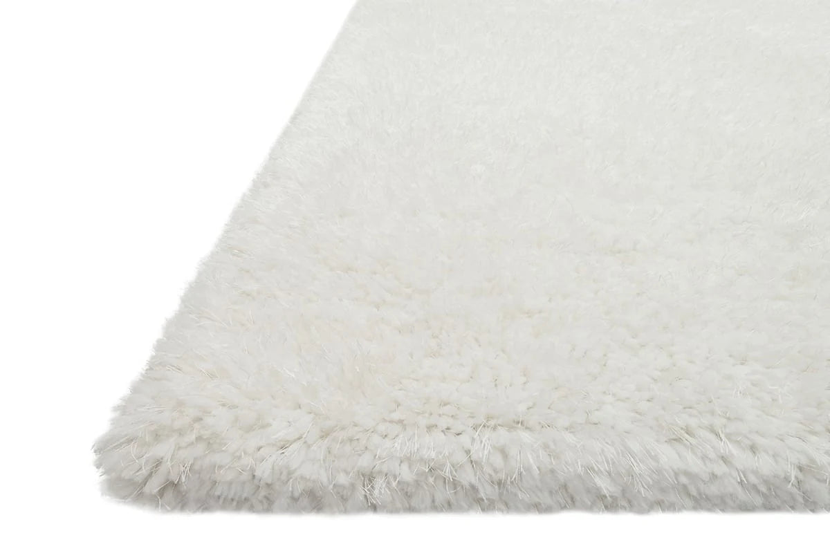 White Solid Plush Shag Rug - Image 4