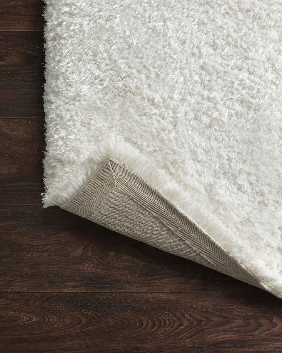 White Solid Plush Shag Rug - Image 5