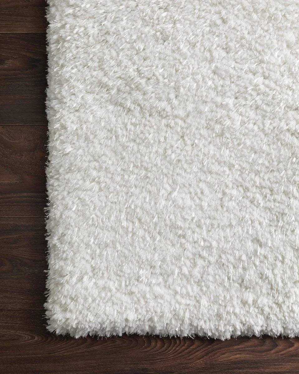 White Solid Plush Shag Rug - Image 6