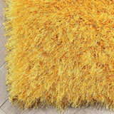 Yellow Solid Plush Shag Rug - Image 4