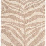 Zebra Ivory,Beige Modern Plush Shag Rug - Image 2