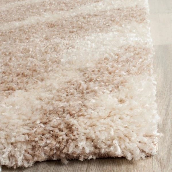 Zebra Ivory,Beige Modern Plush Shag Rug - Image 3