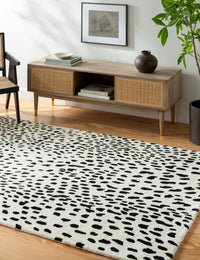 Zebra Modern Hand-Tufted Wool Rug - Image 2